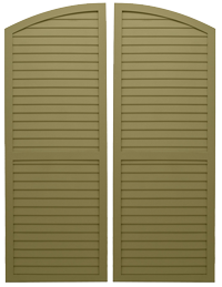 Louvered Elliptical Top Split Panel