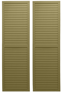 Louvered Flat Top Split Panel