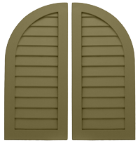 Louvered Full Arch Top