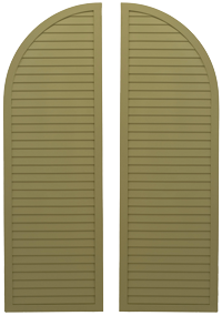 Louvered Full Arch Top