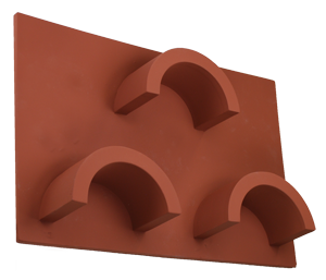 TV-3 Hole Half Round Spaced
