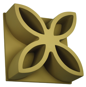 TV-4 Leaf Accent Raised